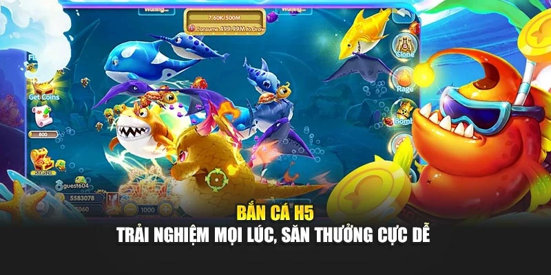 Bắn Cá H5 – Trải Nghiệm Mọi Lúc, Săn Thưởng Cực Dễ Dàng