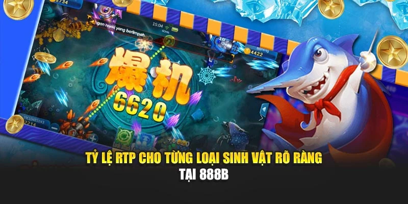 Tỷ lệ RTP cho từng loại sinh vật rõ ràng tại 888b
